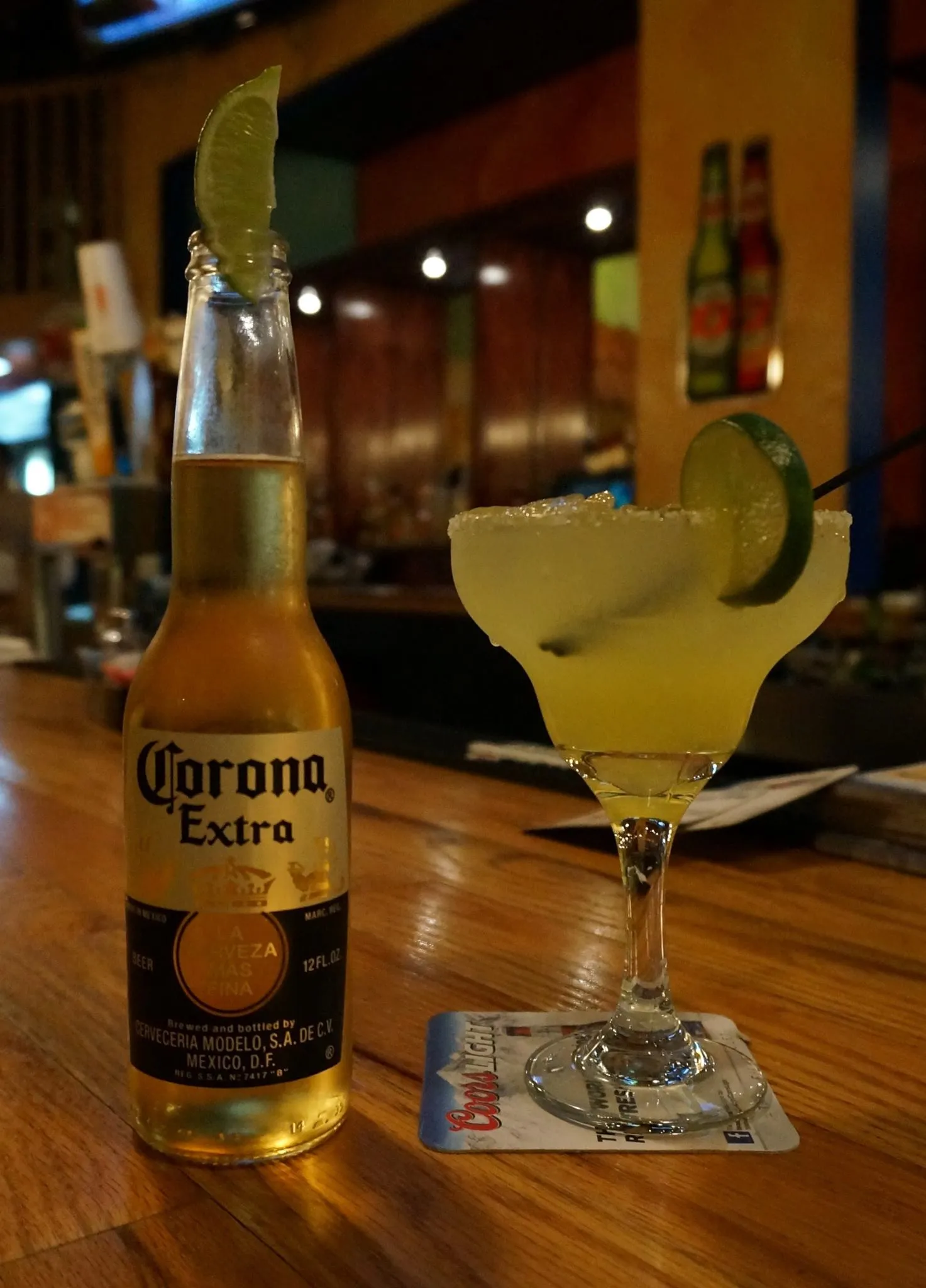 a bottle and a glass of beer